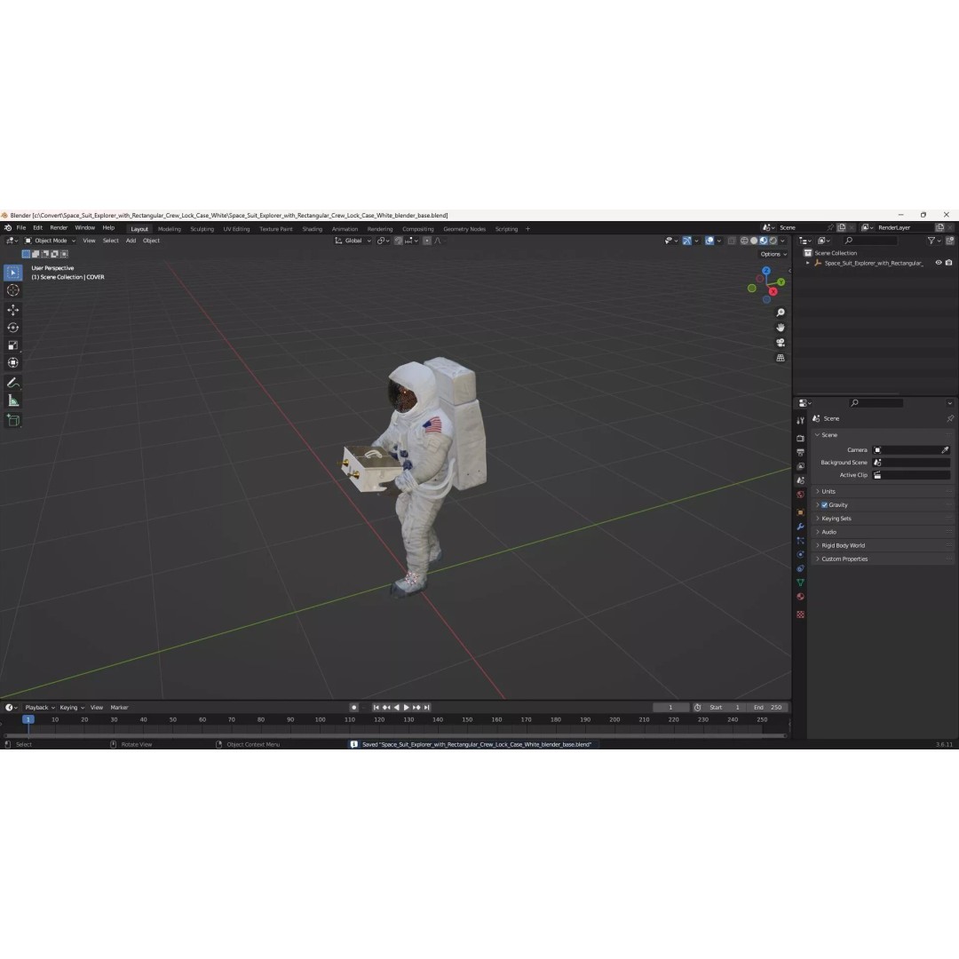 Space Suit Explorer 3D Model – High Poly PBR Asset for Simulation - View 19