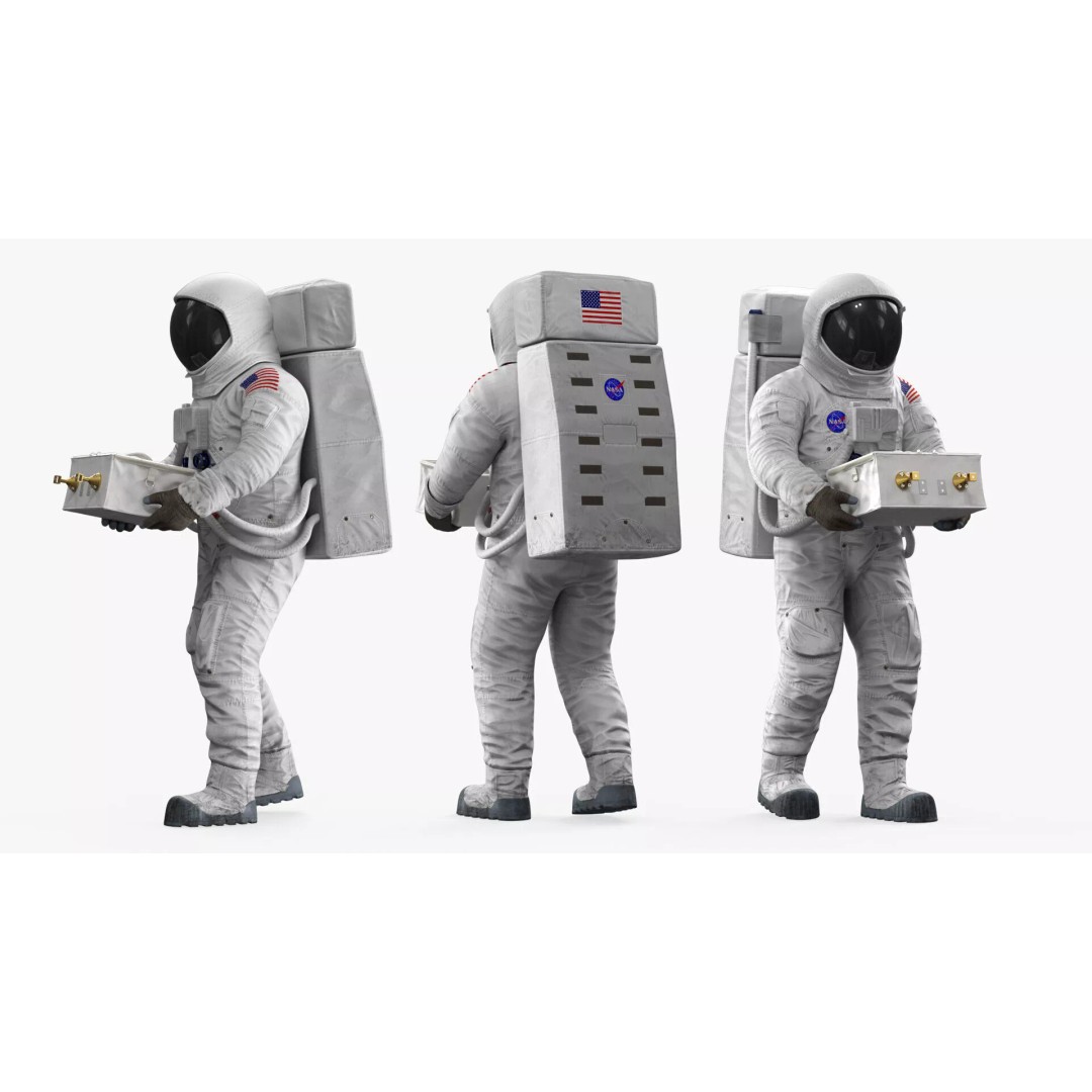 Space Suit Explorer 3D Model – High Poly PBR Asset for Simulation - View 2