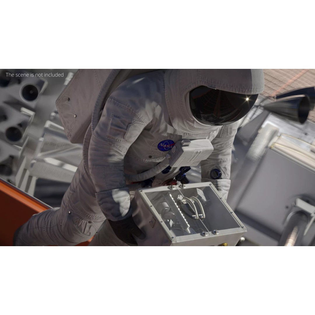 Space Suit Explorer 3D Model – High Poly PBR Asset for Simulation - View 3