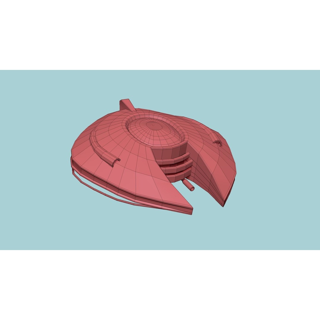 Alien Spaceship 3D Model – Low Poly Sci-Fi Spacecraft, FBX & OBJ - View 15