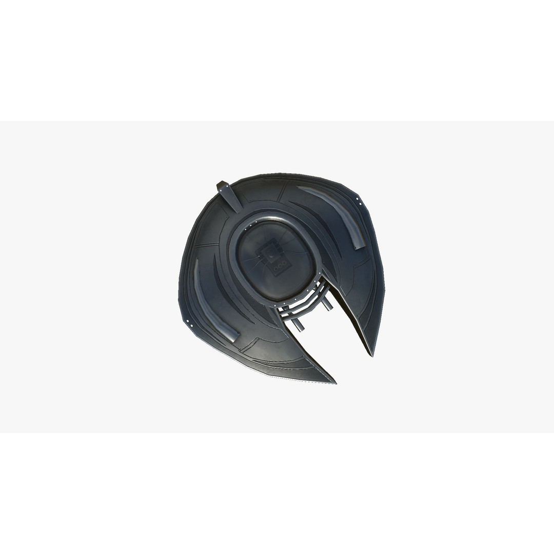 Alien Spaceship 3D Model – Low Poly Sci-Fi Spacecraft, FBX & OBJ - View 3