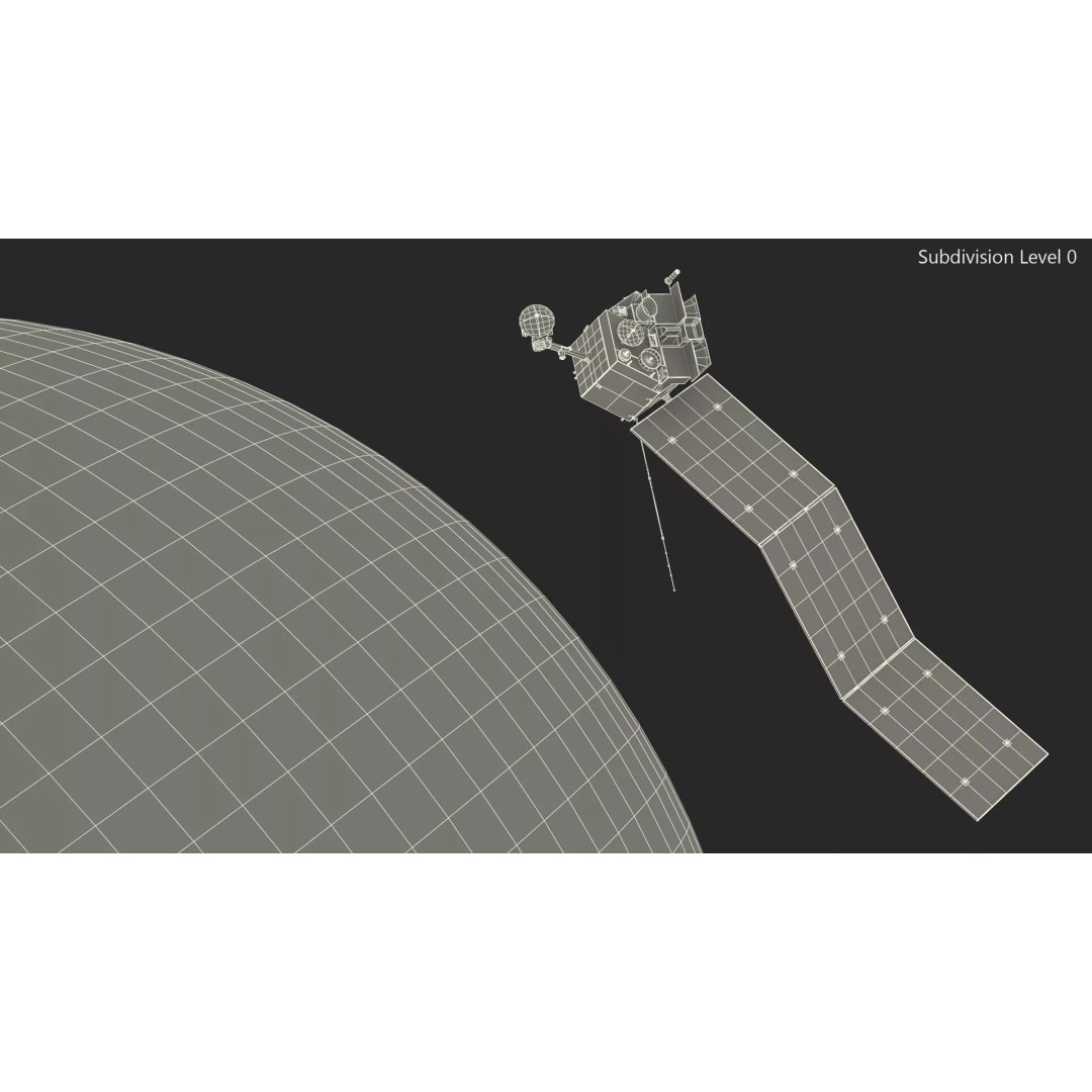 Satellite Station 3D Model – Realistic Mars Orbiting Satellite, FBX - View 18