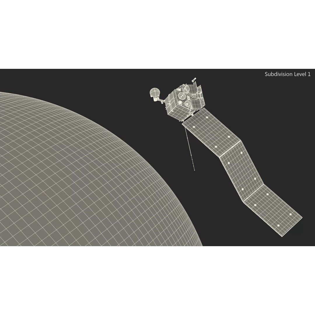 Satellite Station 3D Model – Realistic Mars Orbiting Satellite, FBX - View 19