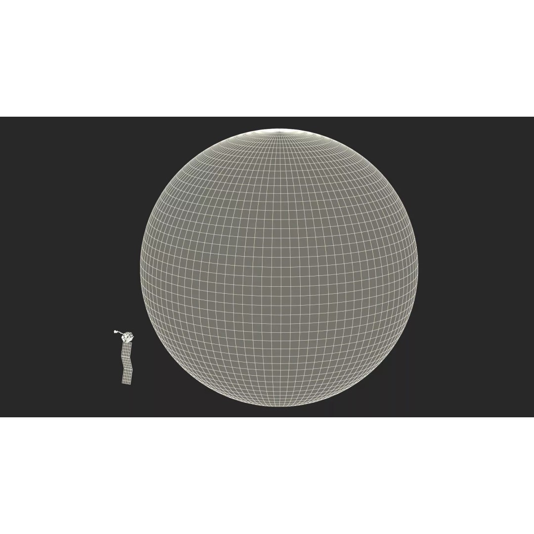 Satellite Station 3D Model – Realistic Mars Orbiting Satellite, FBX - View 23