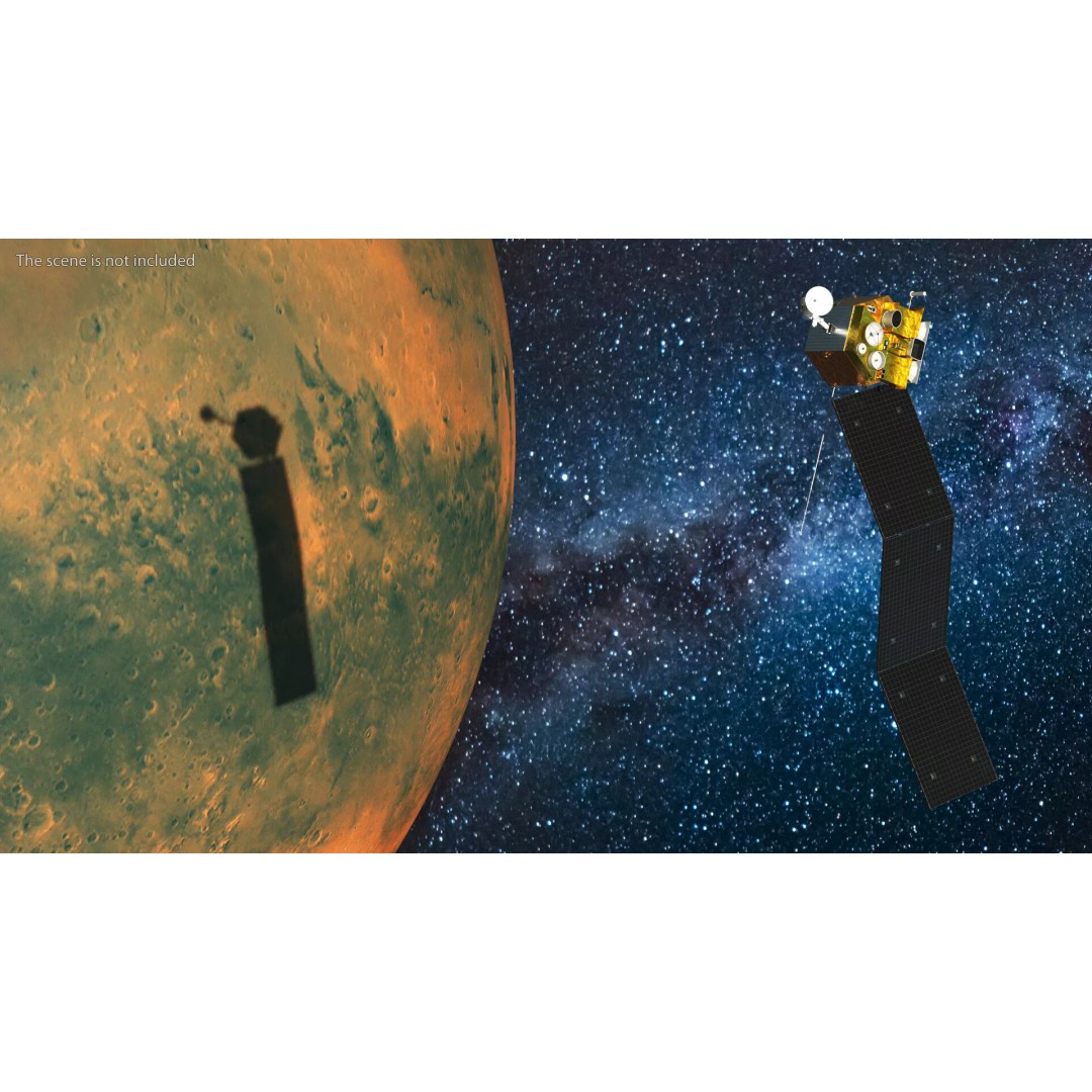 Satellite Station 3D Model – Realistic Mars Orbiting Satellite, FBX - View 3