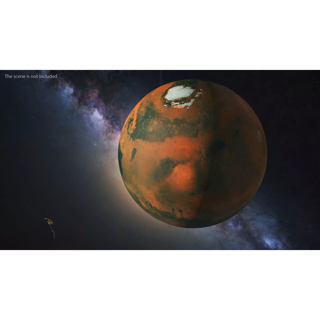 Satellite Station 3D Model – Realistic Mars Orbiting Satellite, FBX - View 4