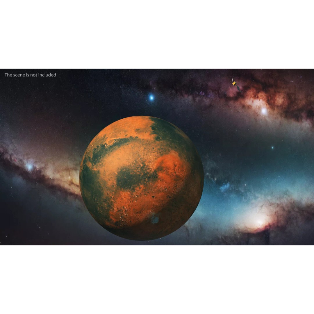 Satellite Station 3D Model – Realistic Mars Orbiting Satellite, FBX - View 5