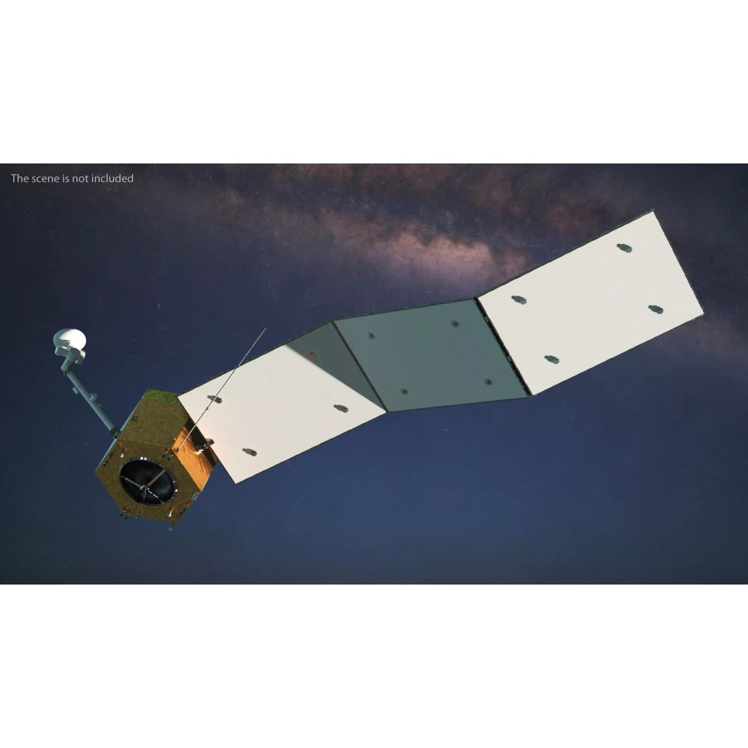Satellite Station 3D Model – Realistic Mars Orbiting Satellite, FBX - View 7