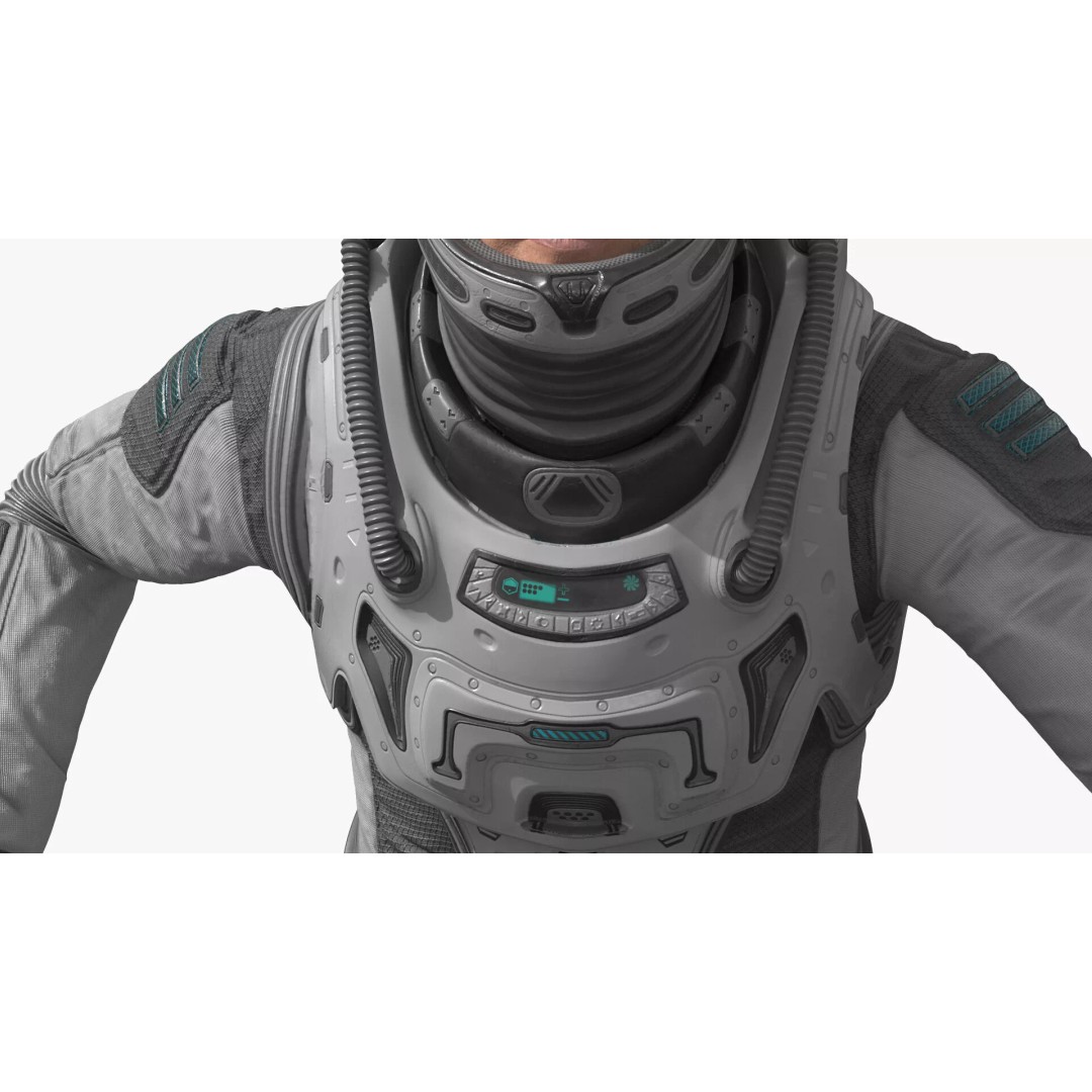 Running Sci-Fi Astronaut 3D Model – High Poly PBR Character Asset - View 10
