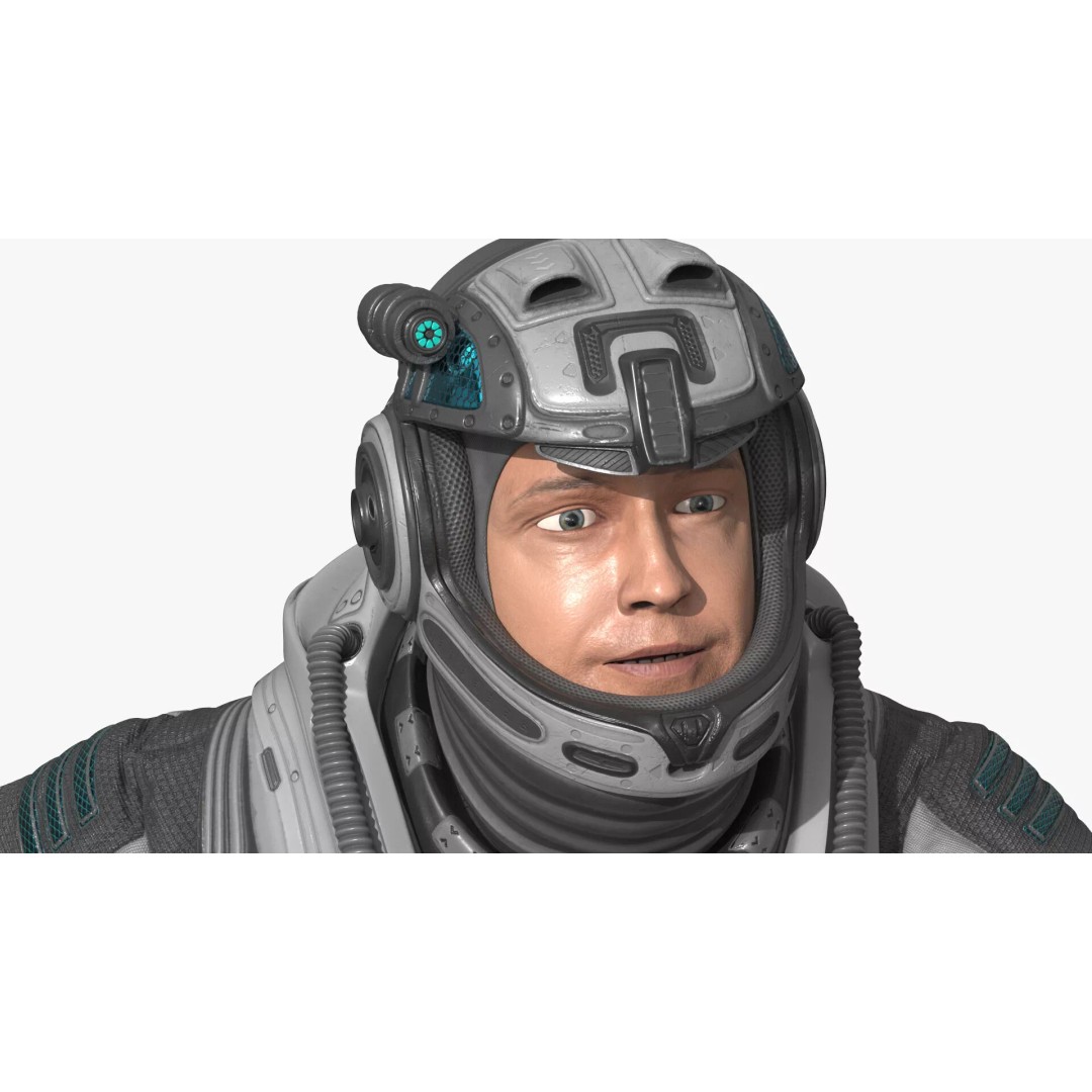Running Sci-Fi Astronaut 3D Model – High Poly PBR Character Asset - View 11