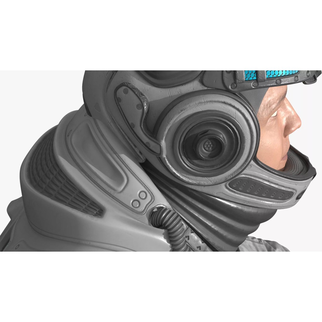 Running Sci-Fi Astronaut 3D Model – High Poly PBR Character Asset - View 12