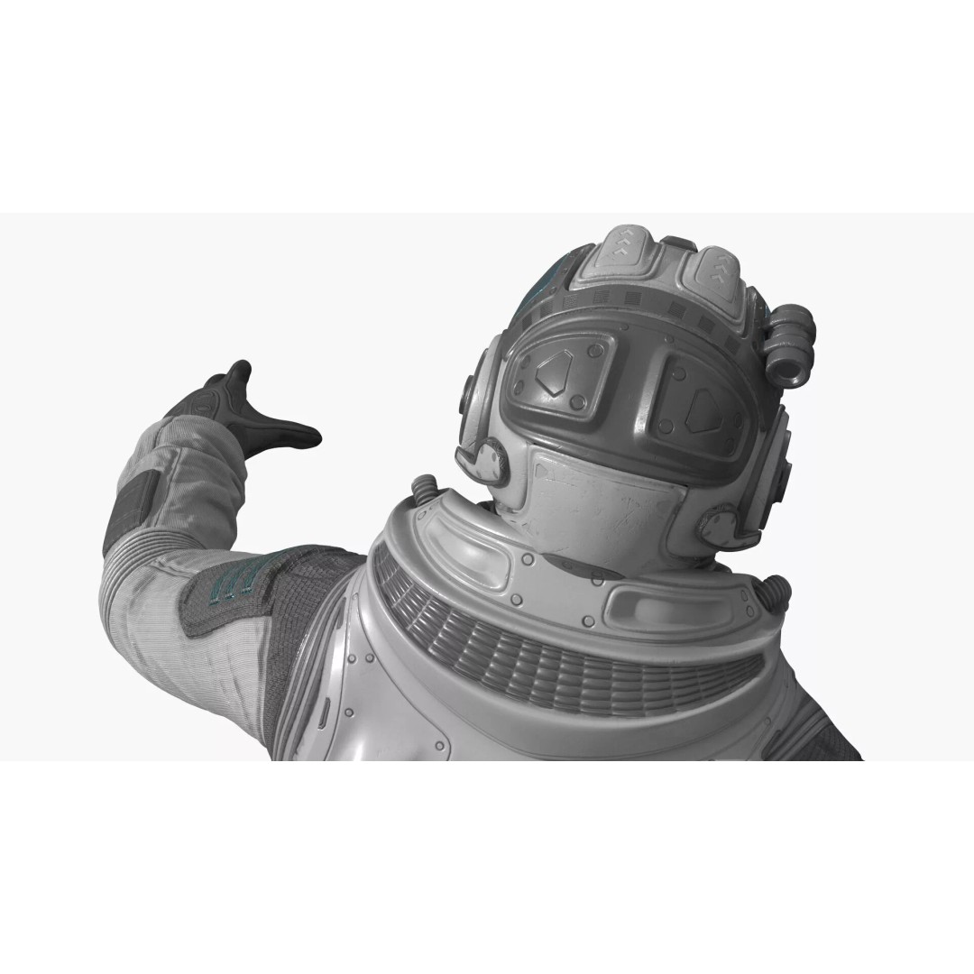 Running Sci-Fi Astronaut 3D Model – High Poly PBR Character Asset - View 13