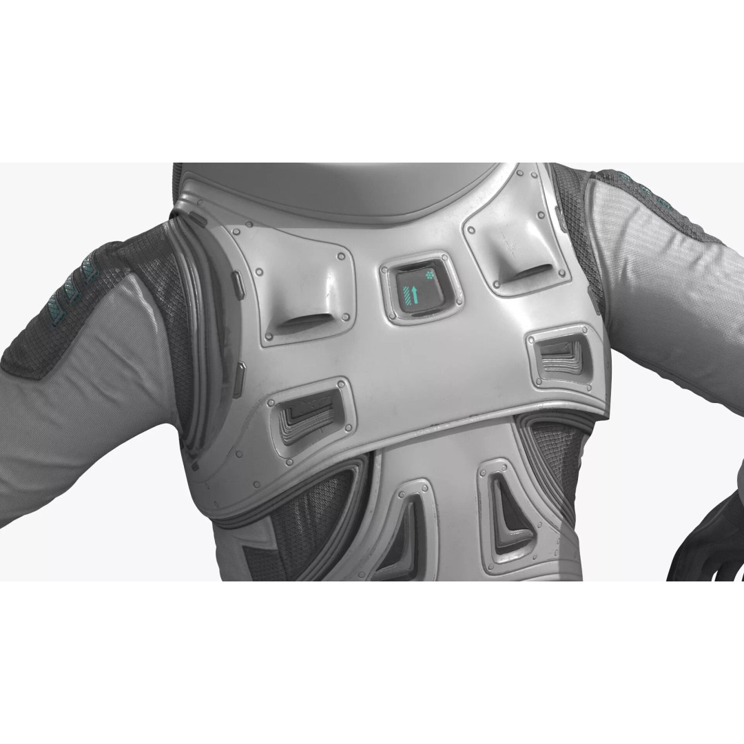 Running Sci-Fi Astronaut 3D Model – High Poly PBR Character Asset - View 14