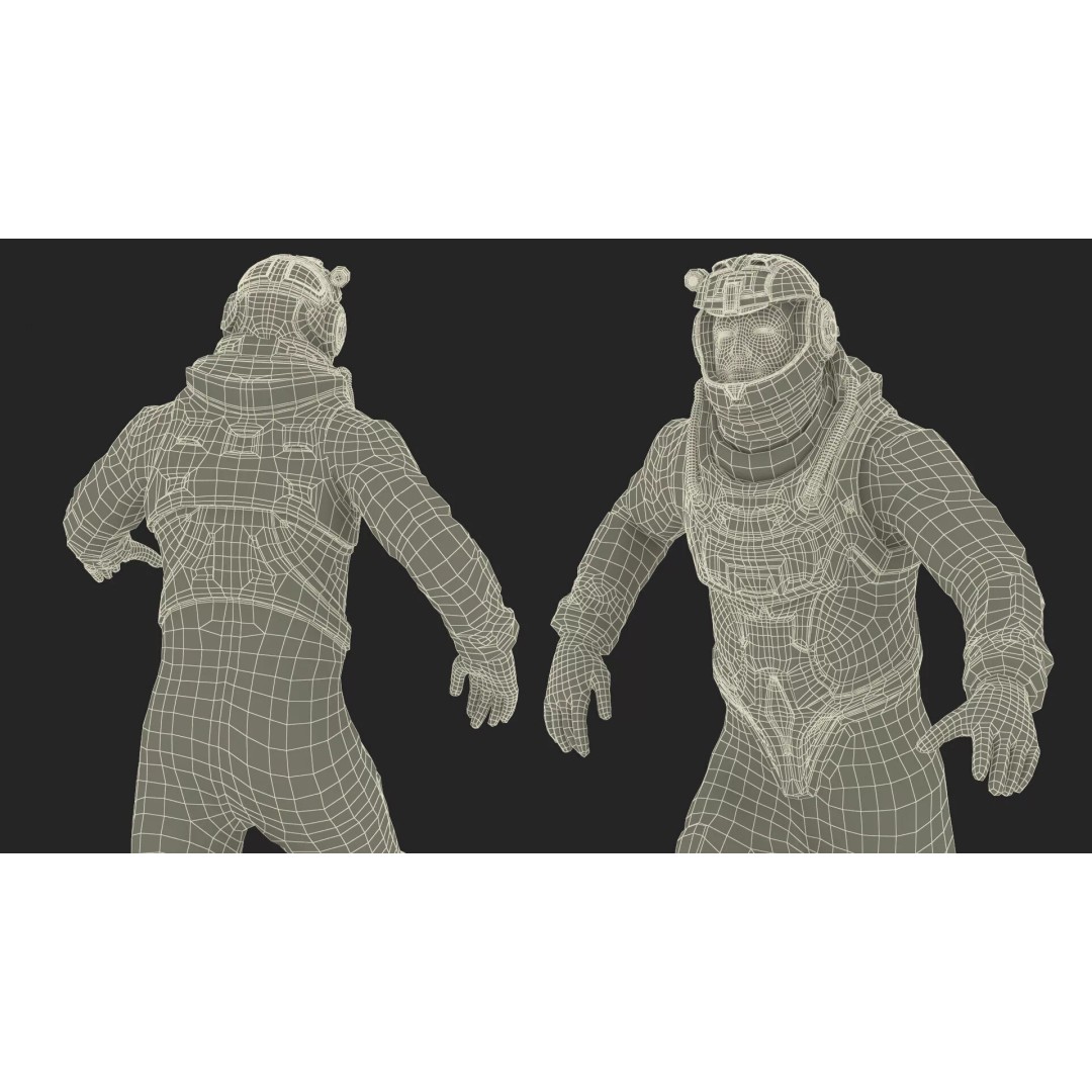 Running Sci-Fi Astronaut 3D Model – High Poly PBR Character Asset - View 22