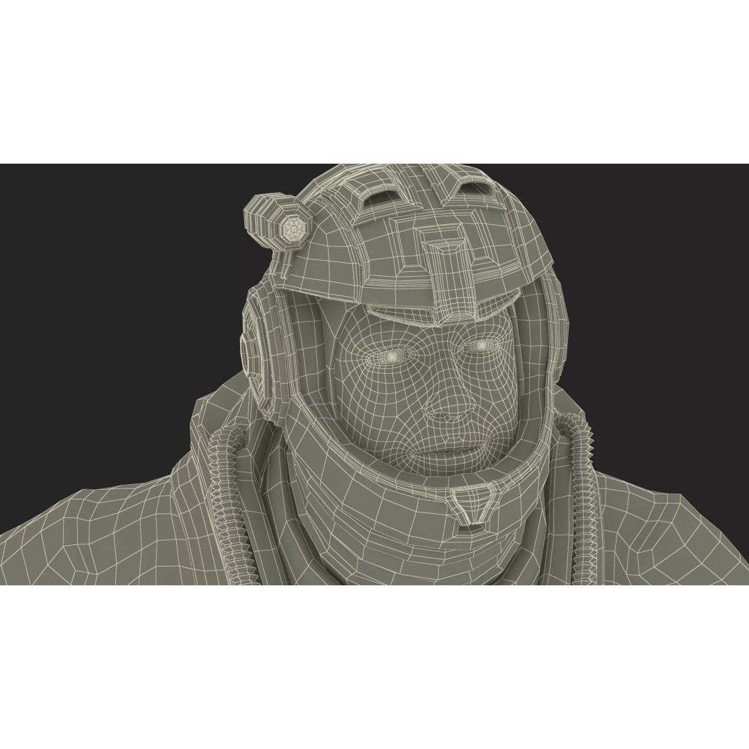 Running Sci-Fi Astronaut 3D Model – High Poly PBR Character Asset - View 23
