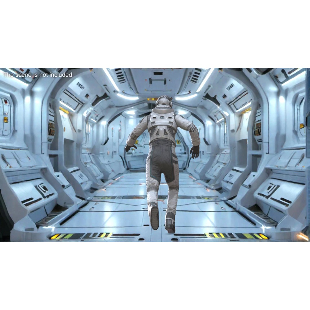 Running Sci-Fi Astronaut 3D Model – High Poly PBR Character Asset - View 4