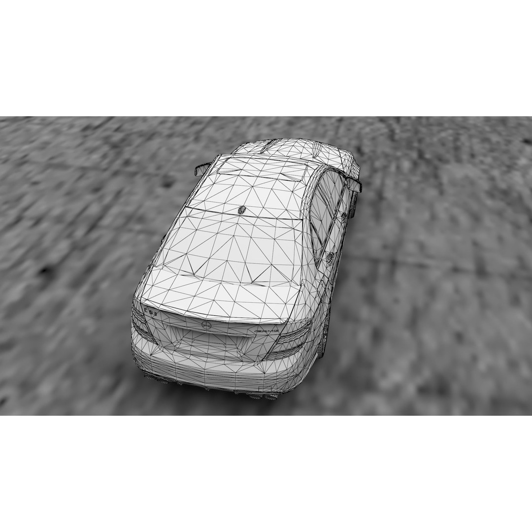Mercedes C63 3D Model – Low Poly Luxury Car Asset, FBX - View 8