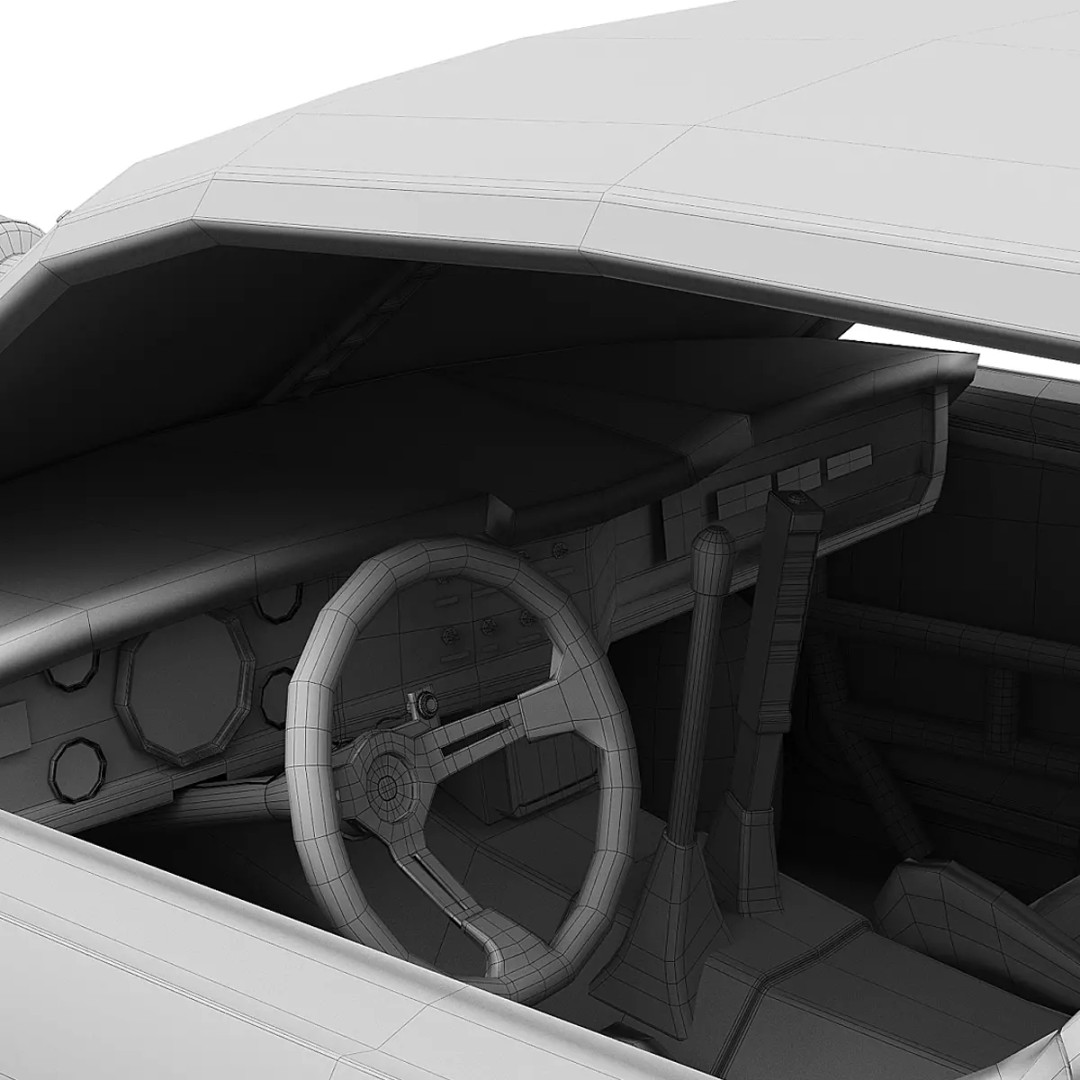 Hoonicorn Mustang V2 3D Model – High Poly Racing Car, OBJ and FBX - View 7