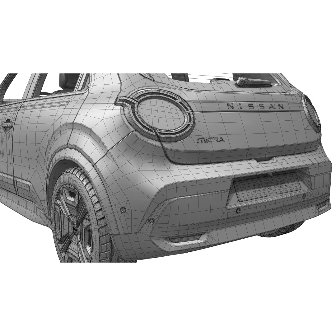 Nissan Micra 2026 3D Model – High Poly Vehicle for Archviz, FBX, OBJ