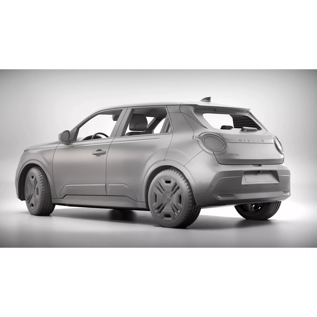 Nissan Micra 2026 3D Model – High Poly Vehicle for Archviz, FBX, OBJ - View 13