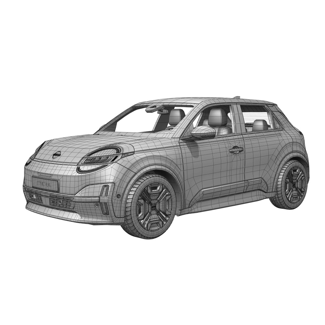 Nissan Micra 2026 3D Model – High Poly Vehicle for Archviz, FBX, OBJ - View 21