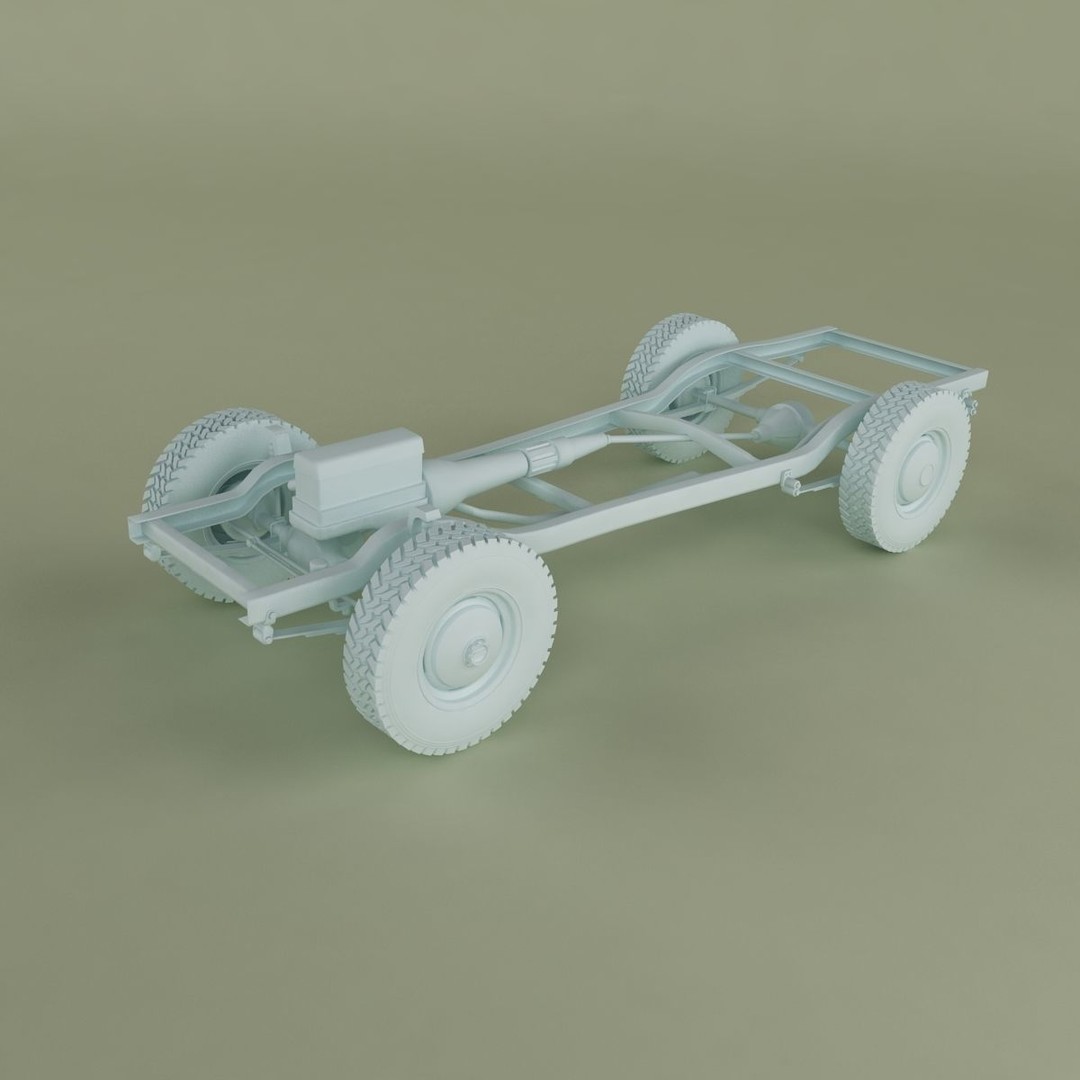 Jeepster Commando C101 3D Model – High Poly Antique Vehicle, FBX/OBJ - View 17