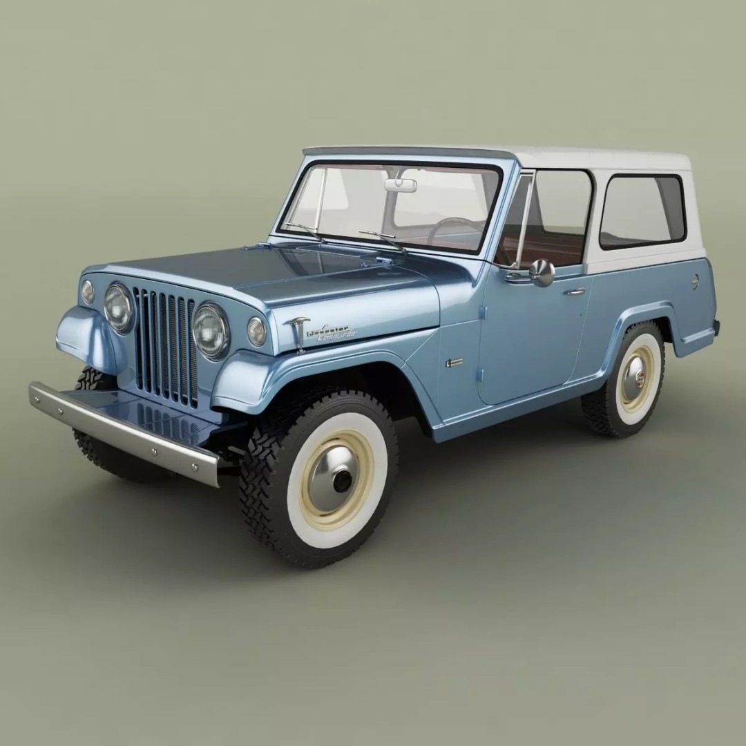 Jeepster Commando C101 3D Model – High Poly Antique Vehicle, FBX/OBJ - View 2