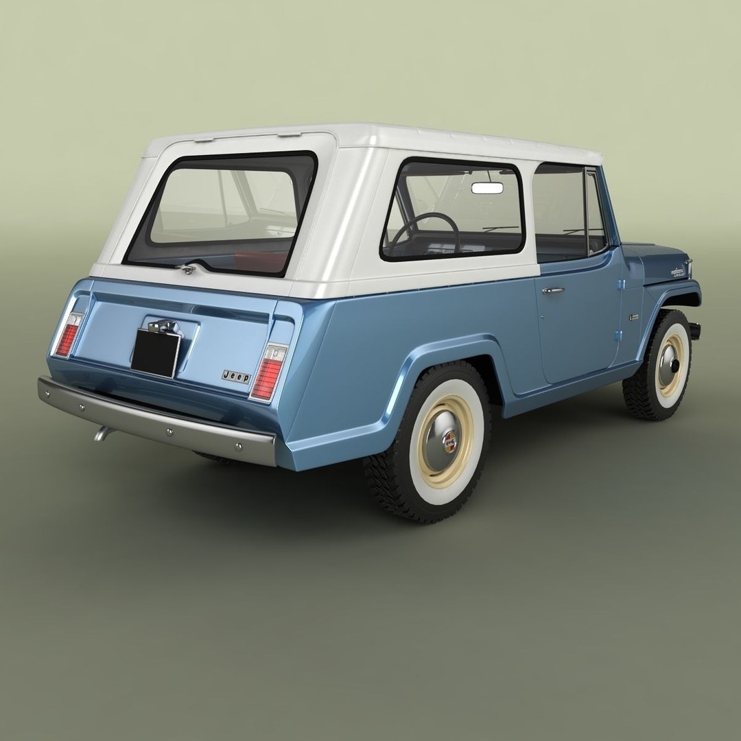 Jeepster Commando C101 3D Model – High Poly Antique Vehicle, FBX/OBJ - View 4
