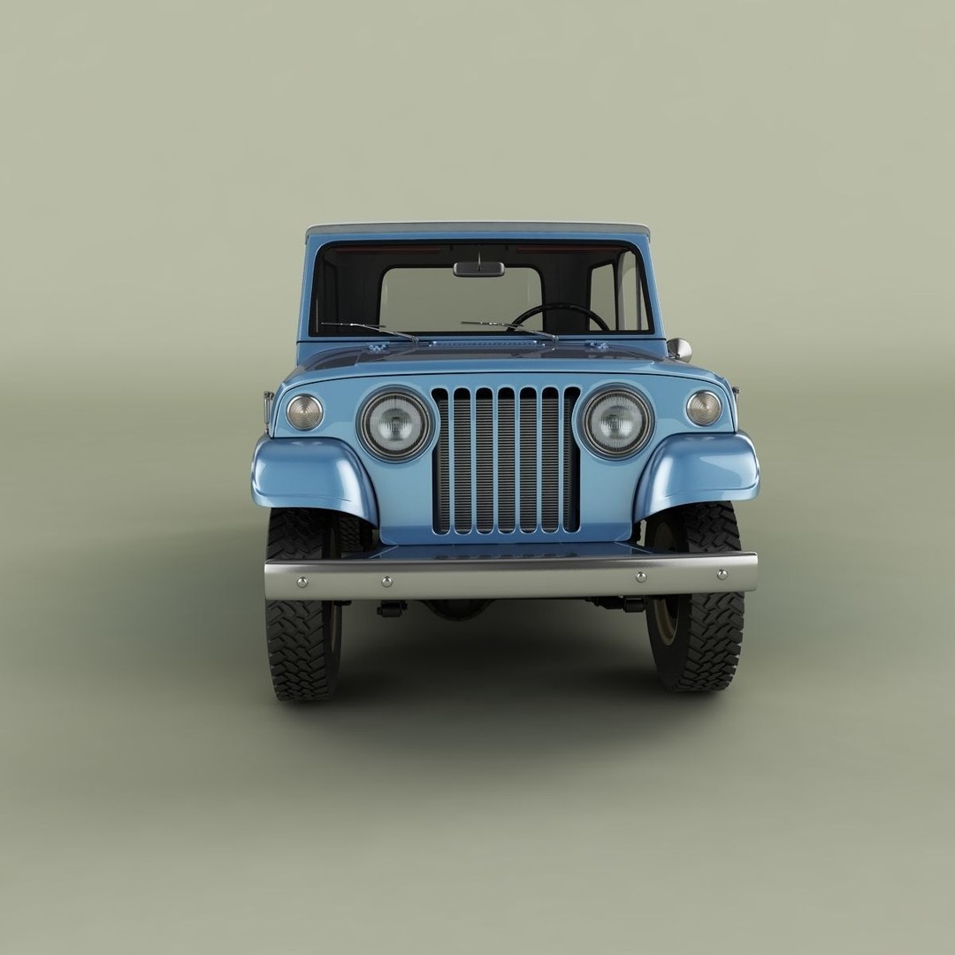 Jeepster Commando C101 3D Model – High Poly Antique Vehicle, FBX/OBJ - View 6