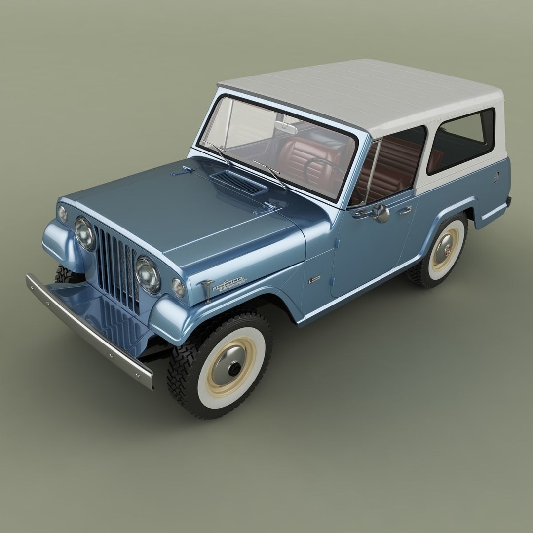 Jeepster Commando C101 3D Model – High Poly Antique Vehicle, FBX/OBJ - View 7
