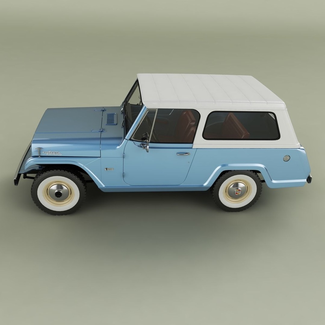 Jeepster Commando C101 3D Model – High Poly Antique Vehicle, FBX/OBJ - View 8