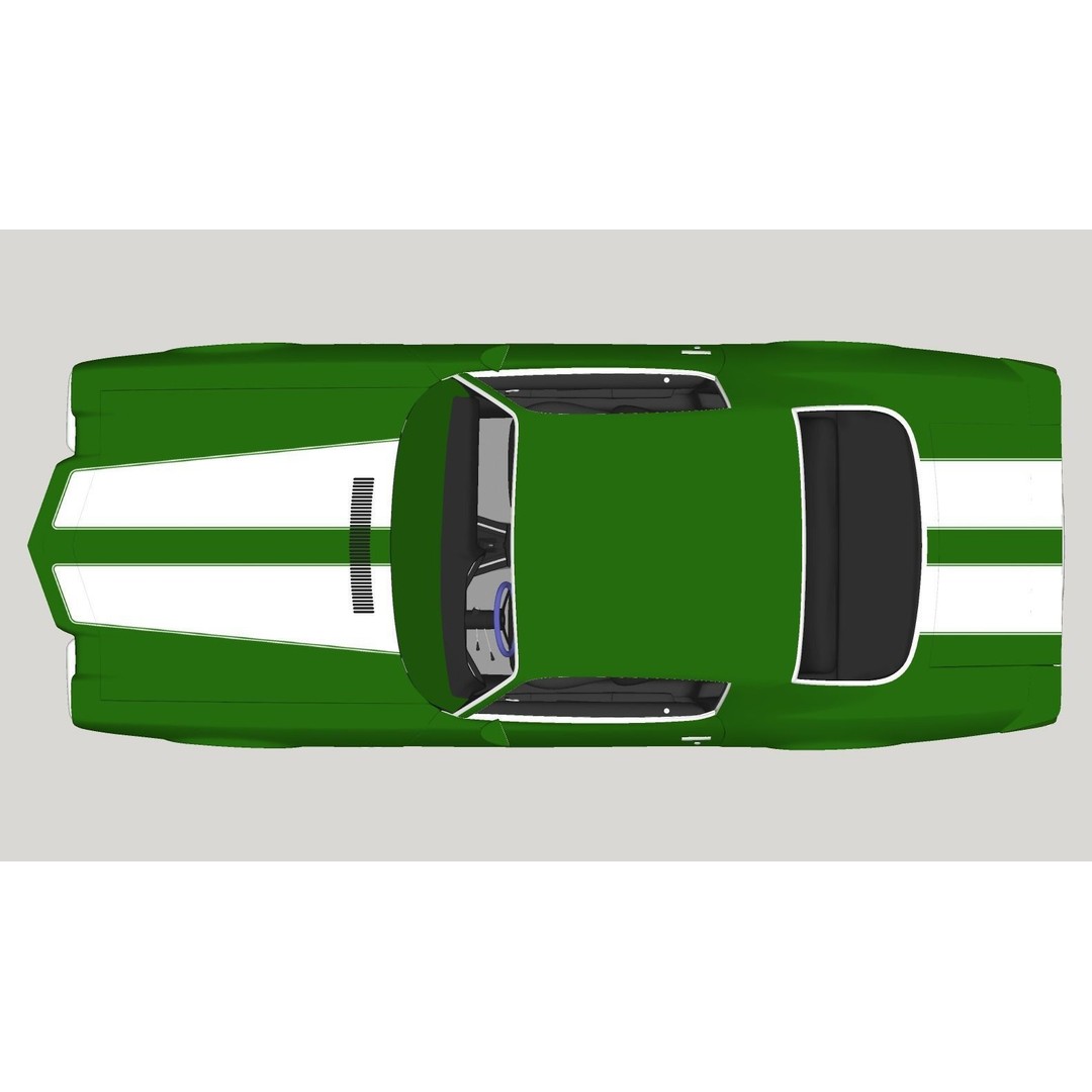 Chevrolet Camaro RS 1970 3D Model – High Poly Antique Car, FBX, OBJ