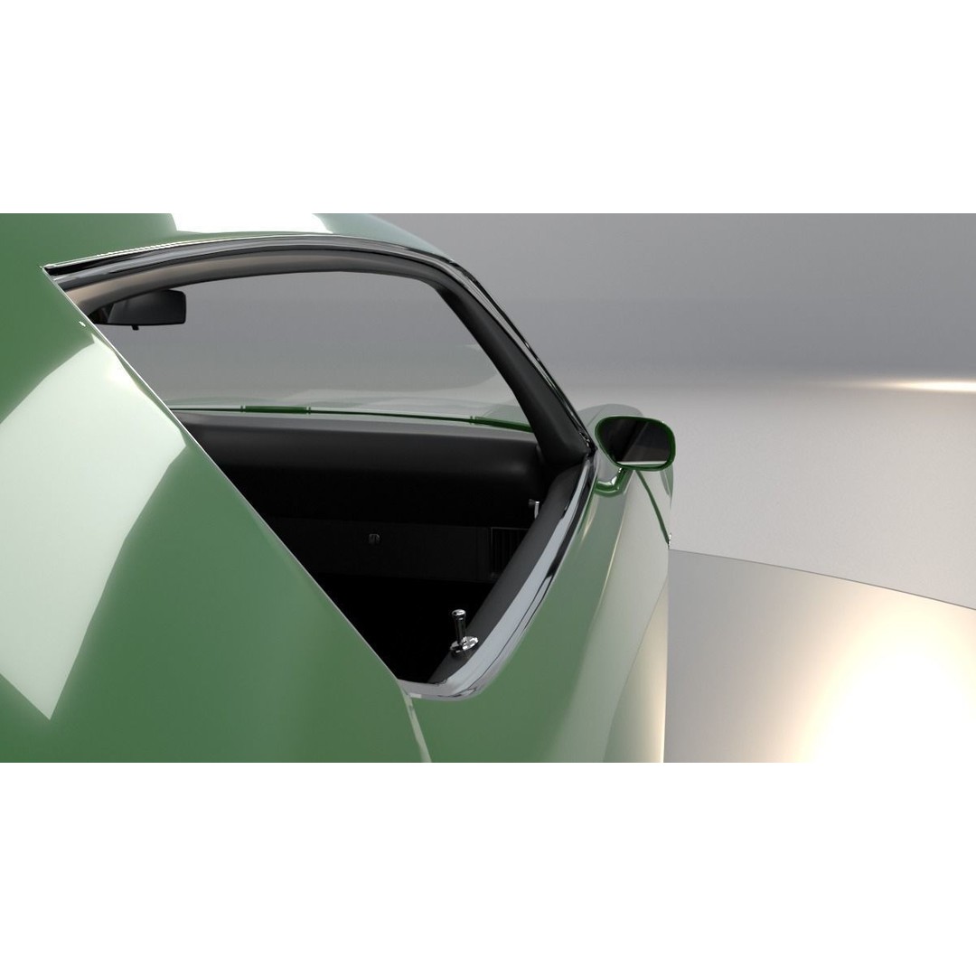 Chevrolet Camaro RS 1970 3D Model – High Poly Antique Car, FBX, OBJ - View 12