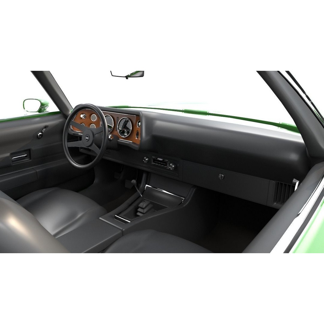 Chevrolet Camaro RS 1970 3D Model – High Poly Antique Car, FBX, OBJ - View 13