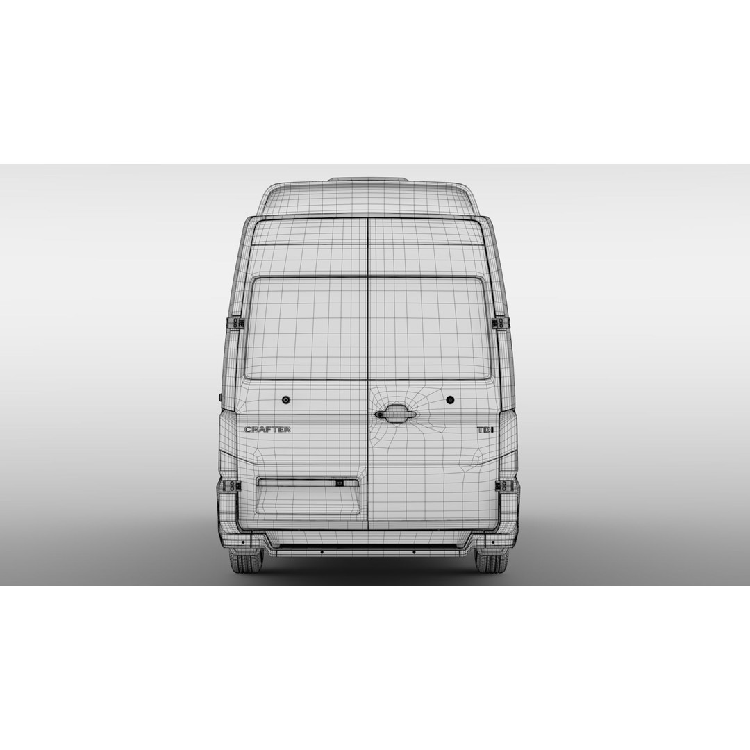WV Crafter Van L4H3 2017 3D Model – High Poly Vehicle Asset, FBX