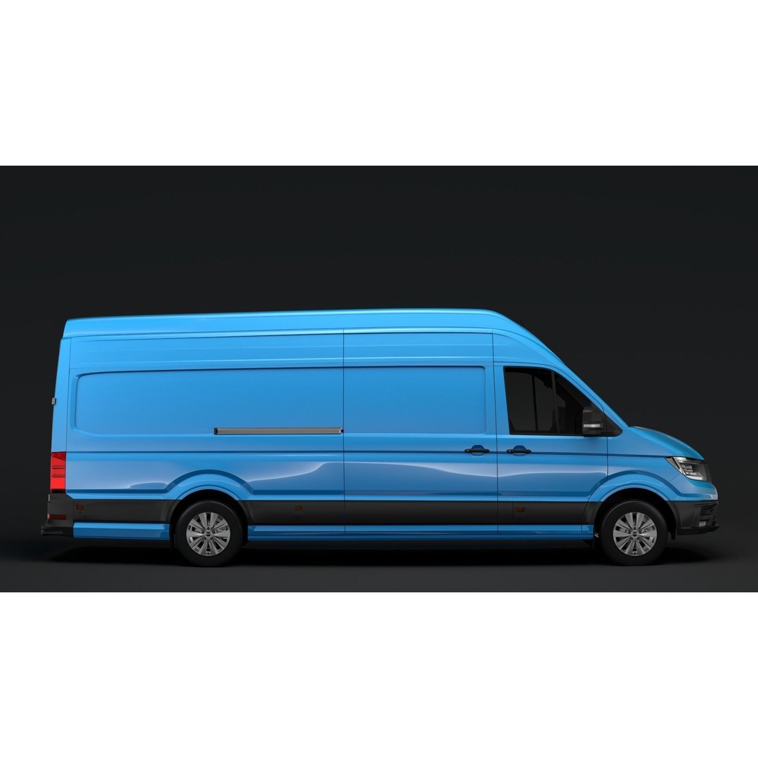 WV Crafter Van L4H3 2017 3D Model – High Poly Vehicle Asset, FBX - View 11