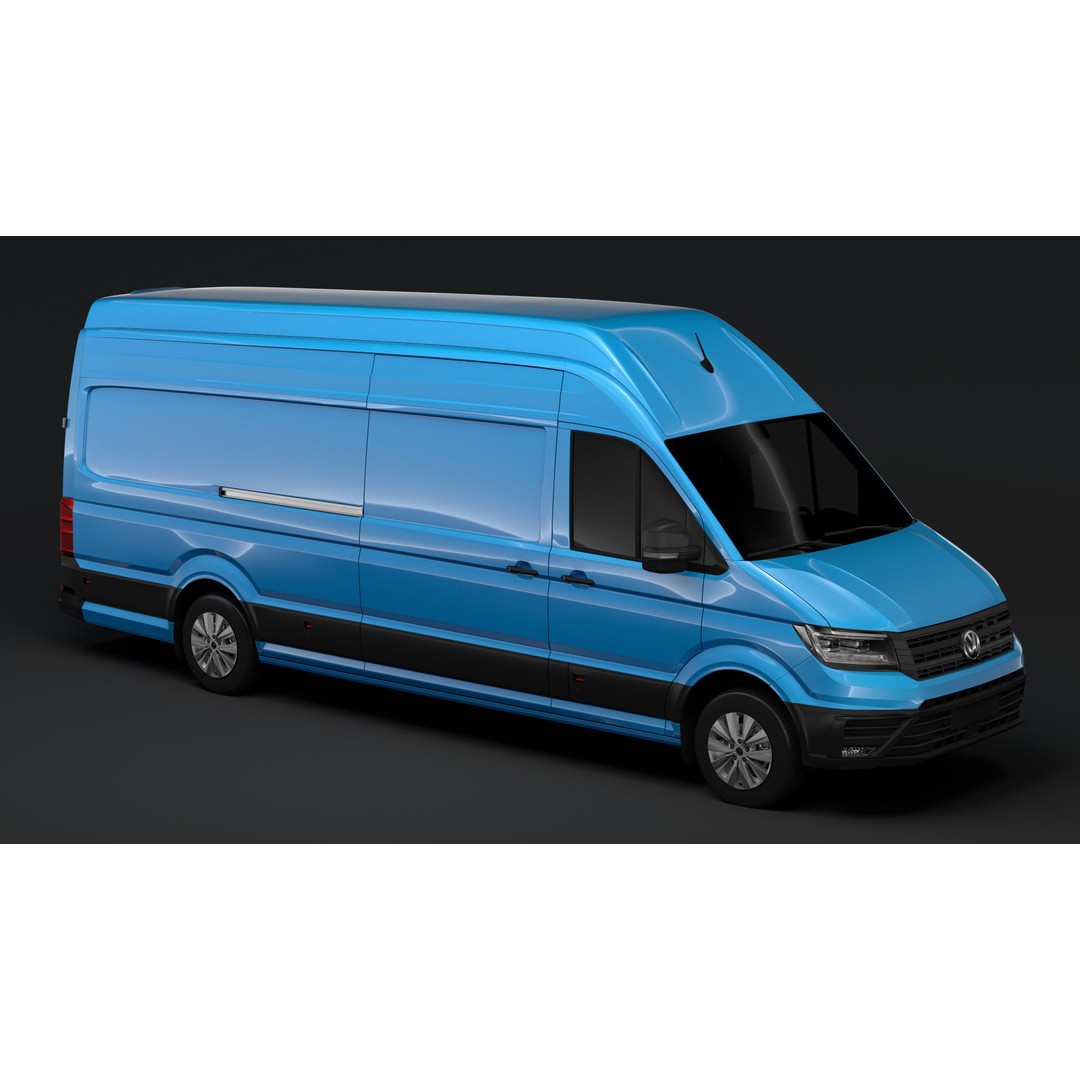 WV Crafter Van L4H3 2017 3D Model – High Poly Vehicle Asset, FBX - View 13