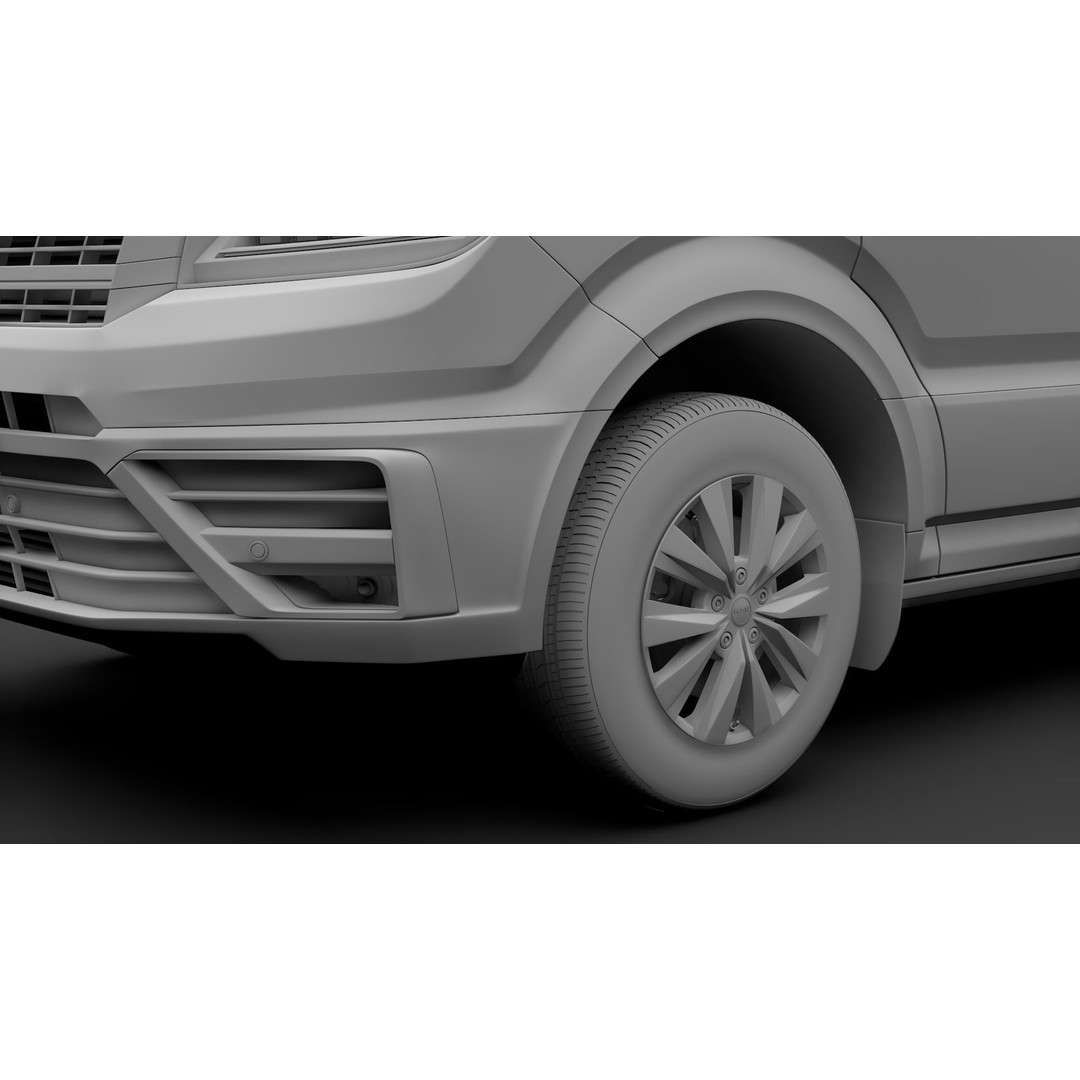 WV Crafter Van L4H3 2017 3D Model – High Poly Vehicle Asset, FBX - View 14