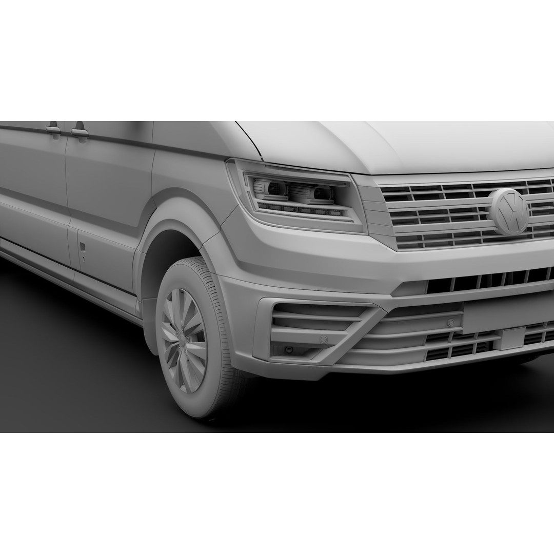 WV Crafter Van L4H3 2017 3D Model – High Poly Vehicle Asset, FBX - View 16
