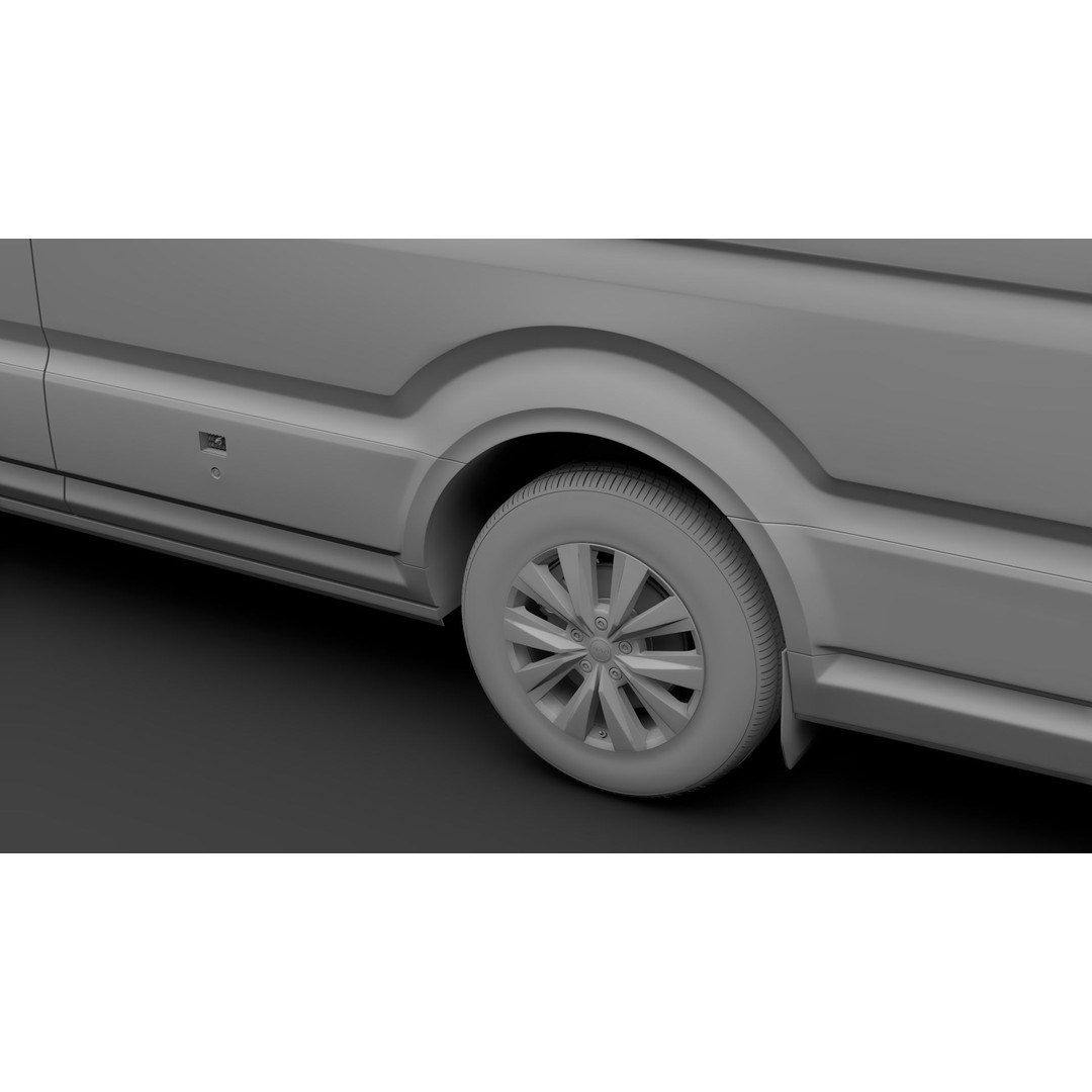 WV Crafter Van L4H3 2017 3D Model – High Poly Vehicle Asset, FBX - View 17