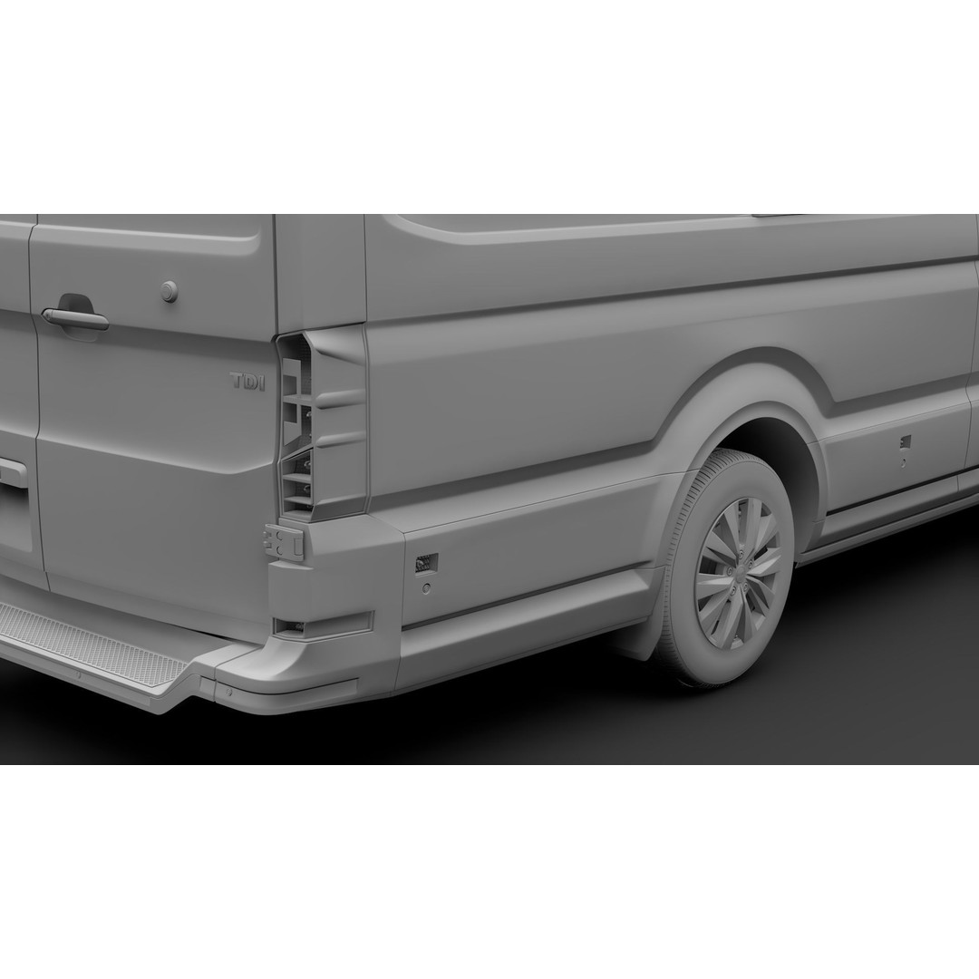 WV Crafter Van L4H3 2017 3D Model – High Poly Vehicle Asset, FBX - View 18