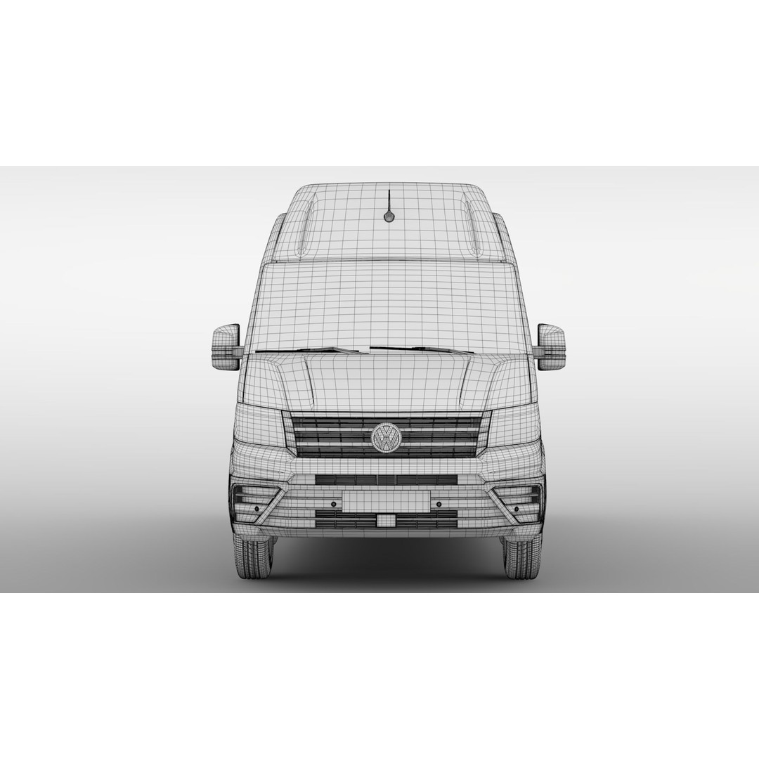 WV Crafter Van L4H3 2017 3D Model – High Poly Vehicle Asset, FBX - View 19