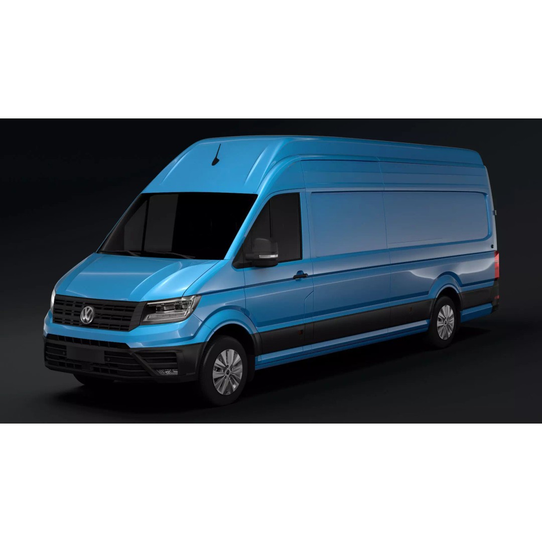 WV Crafter Van L4H3 2017 3D Model – High Poly Vehicle Asset, FBX - View 2