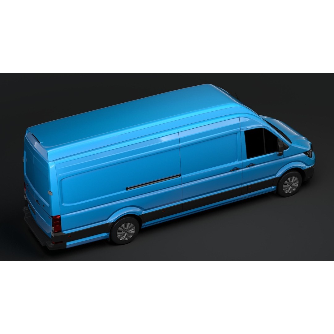 WV Crafter Van L4H3 2017 3D Model – High Poly Vehicle Asset, FBX - View 4