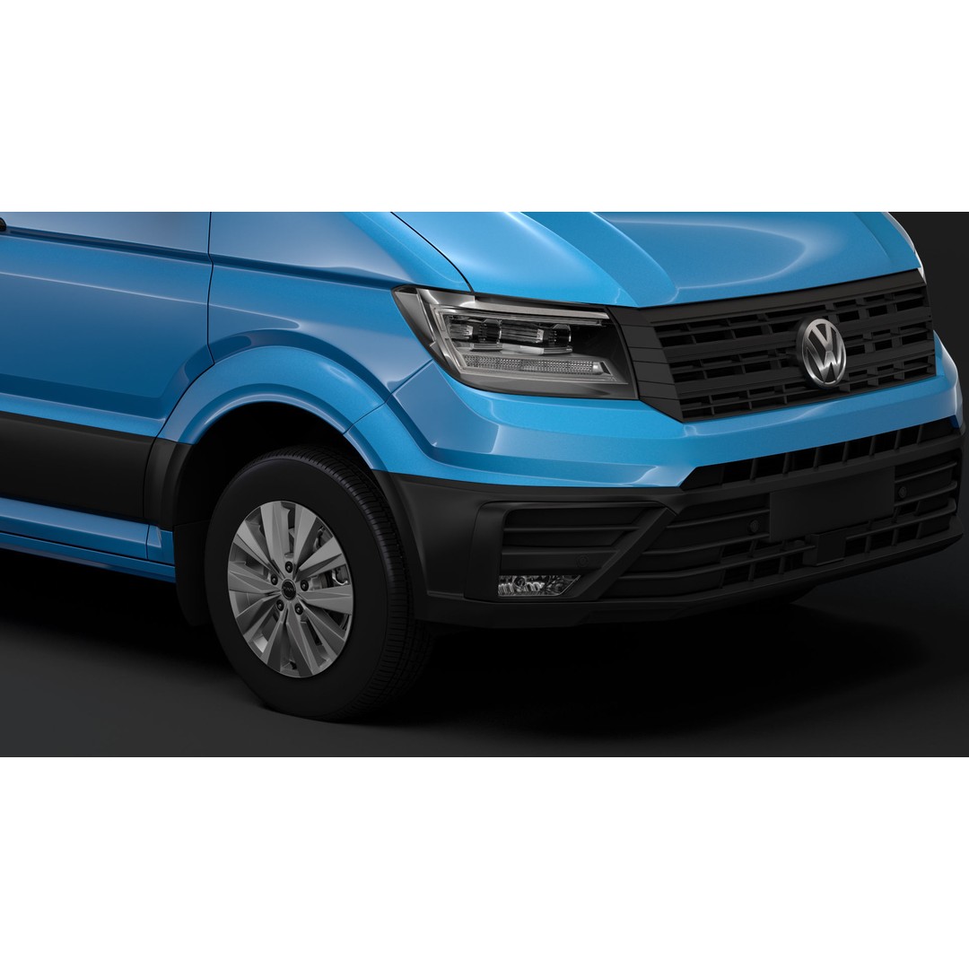 WV Crafter Van L4H3 2017 3D Model – High Poly Vehicle Asset, FBX - View 6