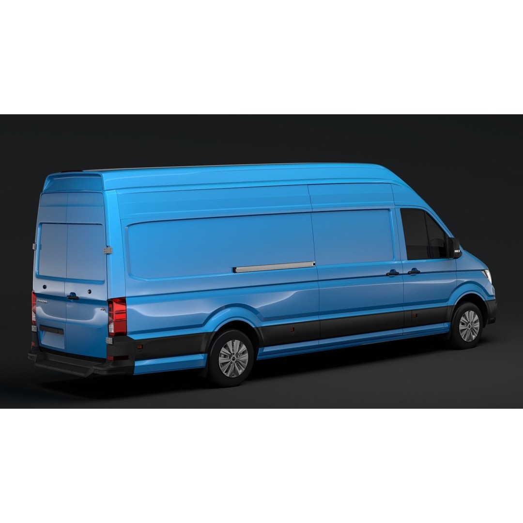 WV Crafter Van L4H3 2017 3D Model – High Poly Vehicle Asset, FBX - View 8