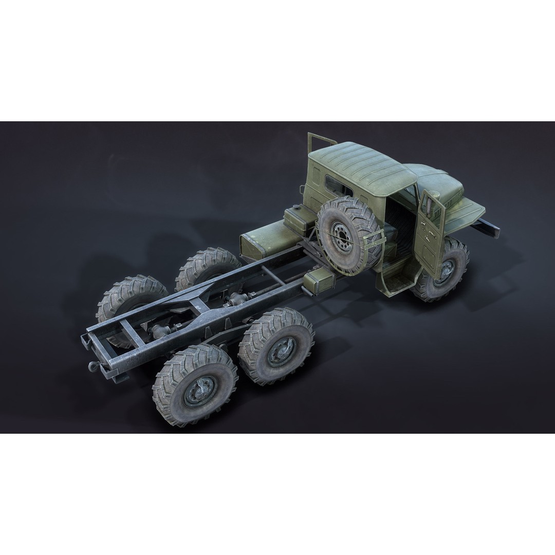 BM-21 Grad 3D Model – Low Poly Game Ready Military Vehicle, FBX - View 7