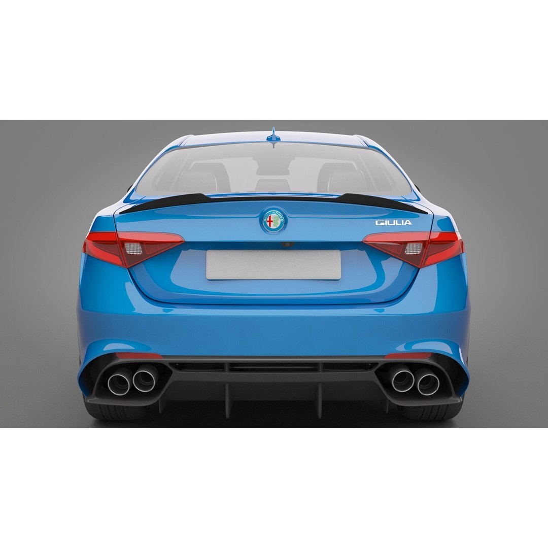 Alfa Romeo Giulia 3D Model – High Poly Sport Car, FBX, OBJ - View 10