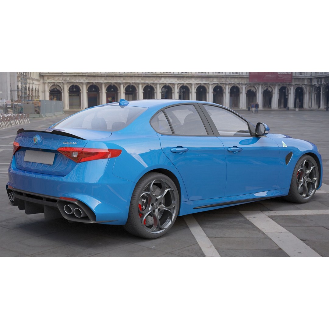 Alfa Romeo Giulia 3D Model – High Poly Sport Car, FBX, OBJ - View 5