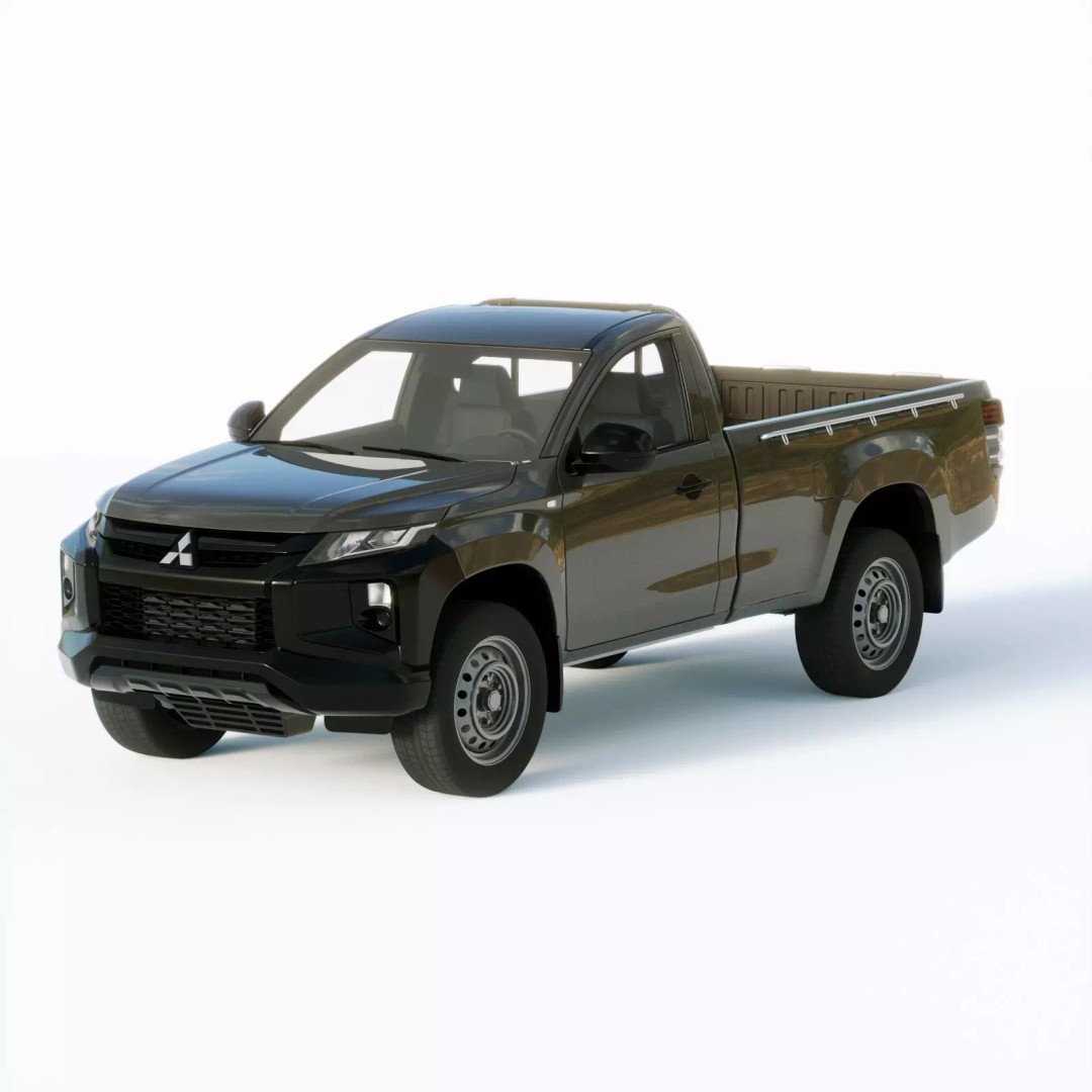Mitsubishi L200 Regular Cab 2019 3D Model – High Quality PBR Asset, Multiple Formats - View 2